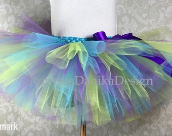 Monster Tulle Tutu: Blue, Purple, Green Costume Party Wear