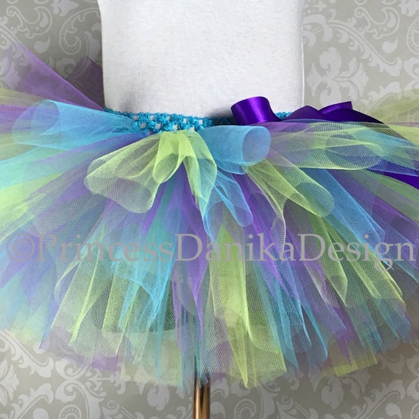 Blue Purple Green Monster Under the Sea Halloween Costume Party Wear for Birthdays Carnivals School Dress-Up Photo Shoots Kids Adults Tutu