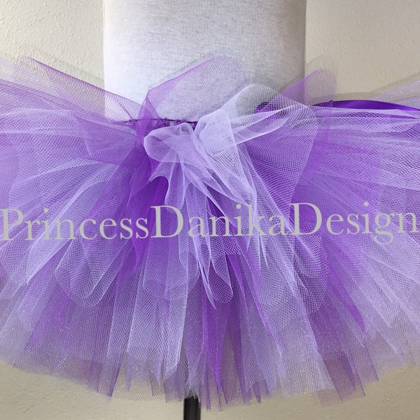 Purple Lavender & White Tutu, Sizes Baby to Adults, Party Wear for Birthdays, Holidays, Dance, Dress-Up, Photo Shoots, Gifts, Fun Runs