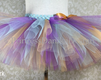 Arabian Princess Tulle Tutu: Aqua, Purple & Gold Costume