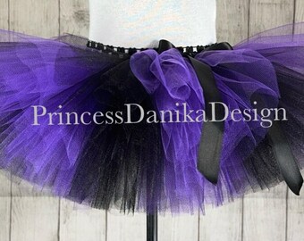 Black and Purple Tulle Tutu: Sea Witch, Halloween Costume