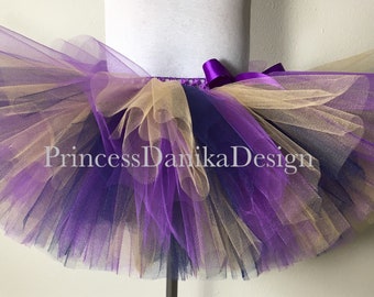 Navy Blue Purple & Gold Tulle Tutu: Party Rave Skirt
