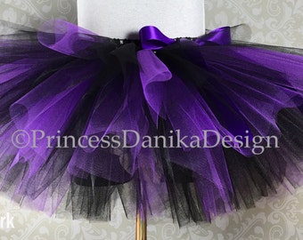 Black and Purple Tulle Tutu: Sea Witch Villain Costume
