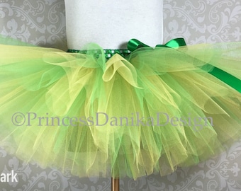 Green & Yellow Tulle Tutu: St. Patrick's Day Costume Skirt