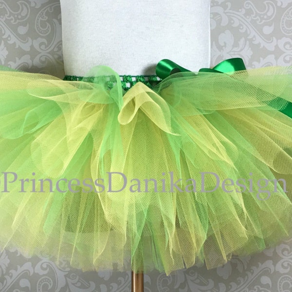 Green & Yellow Tutu St. Patrick's Day Costume Skirt, Sizes Baby - Adult, Above-the-Knee Athletic Skirt, Gift for any occasion 5K Runner Gift