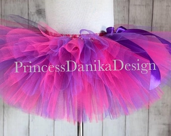 Pink & Purple Tulle Tutu: Witch Costume Party Outfit