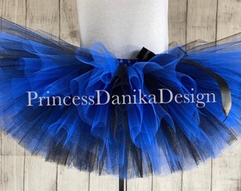 Black and Blue Tutu READY TO SHIP Witch Villain Halloween Costume Football Team Skirt Party Wear for Birthdays Festivals Carnivals Dance