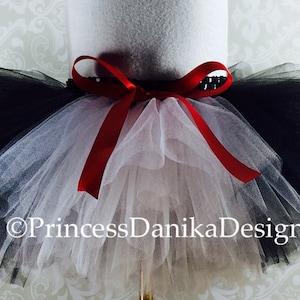 Black & White Tulle Tutu: Cosplay, Halloween, Dress Up