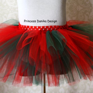 Classic Christmas Tutu, Poinsettia Tutu, Red and Hunter Green Tutu, Ugly Christmas Sweater Tutu, Infant/Toddler Tutu, Adult Tutu, Race Tutu