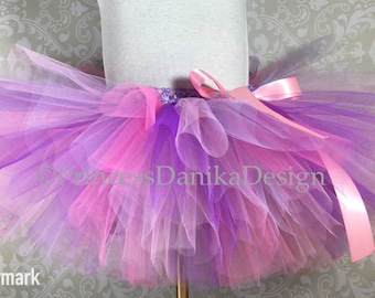 Pink and Purple Tulle Tutu Skirt, Dance, Raves and Festivals, Valentines Day