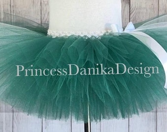 Teal and White Tutu: Halloween Costume, Cosplay Skirt