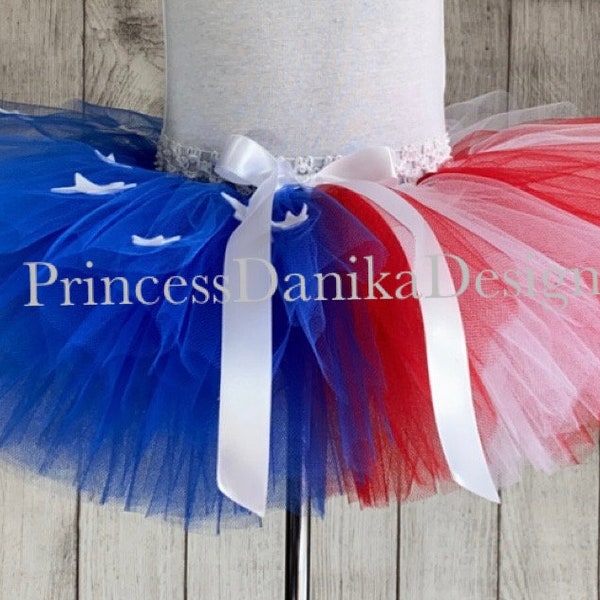 American Flag Tutu WITH Stars, Red White and Blue Tutu, Independence Day Tutu, 4th of July Tutu, Adult Tutu, Running Tutu