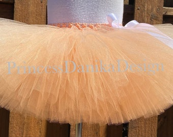 Peach Tulle Tutu, Halloween Costume, Sizes Baby to Adult 2XL, Running Tutu Skirt, Custom Gift, Party Skirt, Festival Outfit, Ballet Dress