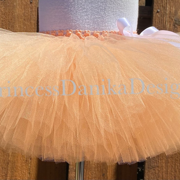 Peach Tulle Tutu, Easter Tutu Outfit Halloween Costume Sizes Baby to Adult Plus Size Custom Gift Birthday Party Skirt Festival Ballet Dress