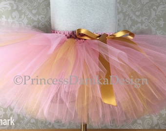 Pink and Gold Tulle Tutu: Baby, Bridal, Birthday