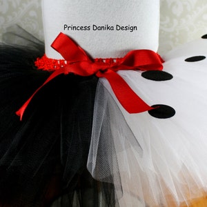 Black & White Spotted Tulle Tutu, Halloween Costume, Villain Running Skirt, Baby to Adult, Festival, Carnival, Dress Up, Dance, Custom Gift