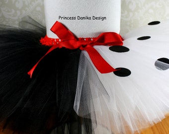 Spotted Tulle Tutu: Black & White Halloween Costume, Dress Up