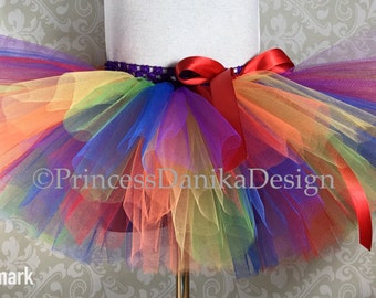 Rainbow Tulle Tutu: Colorful Skirt for Kids & Adults