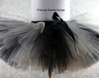 Black & Gray Tulle Tutu: Halloween Costume, Running Tutu