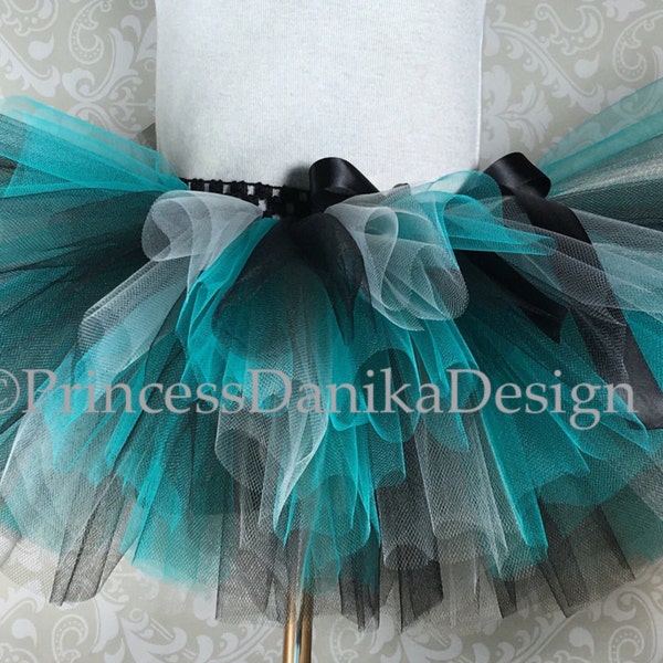 Black Gray Teal Tutu, Sports Team Tutu, Character Tutu, Cancer Awareness Tutu, Halloween Tutu, Girls Tutu, Adult Tutu, Running Tutu, Tutu