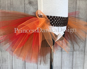 Fall Tulle Half Tutu: Thanksgiving Turkey Trot Skirt