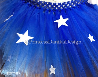 Royal Blue Tutu WITH stars, Superhero Inspired Tutu, Solid Color Tutu, Fourth of July Tutu, Infant/Toddler Tutu, Adult Tutu, Running Tutu