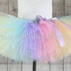 Pastel Rainbow Tulle Tutu: Fairy Unicorn Costume