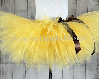 Yellow Tulle Tutu Skirt: Baby to Adult Sizes, Pixie Cut Style