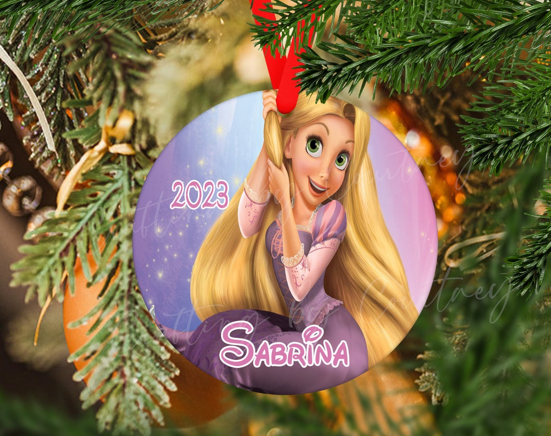 Personalized Christmas Ornament, Rapunzel Inspired Ornament, Custom