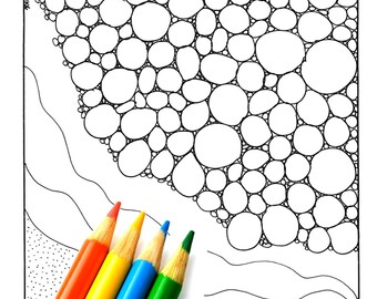 Instant Download Printable Zendoodle Coloring Page Zentangle - Etsy