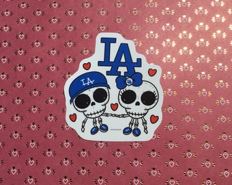 Blue Love Calaverita Vinyl Sticker