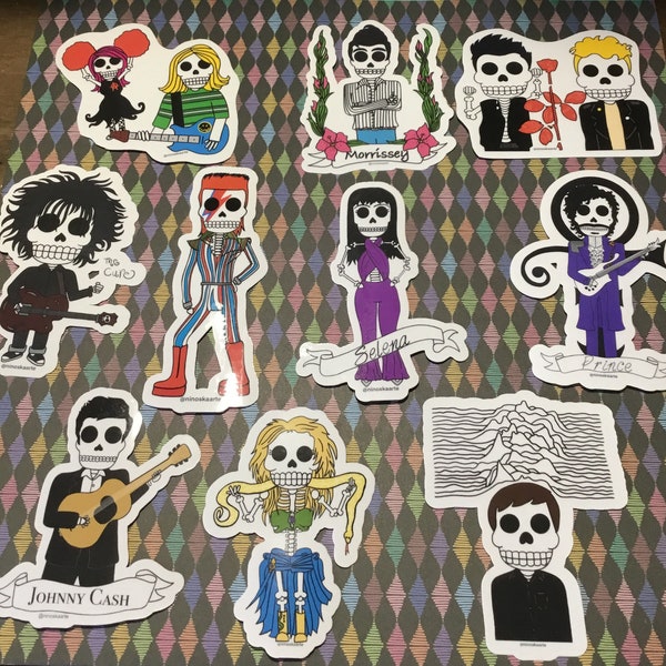 Music series Calaveritas vinyl stickers