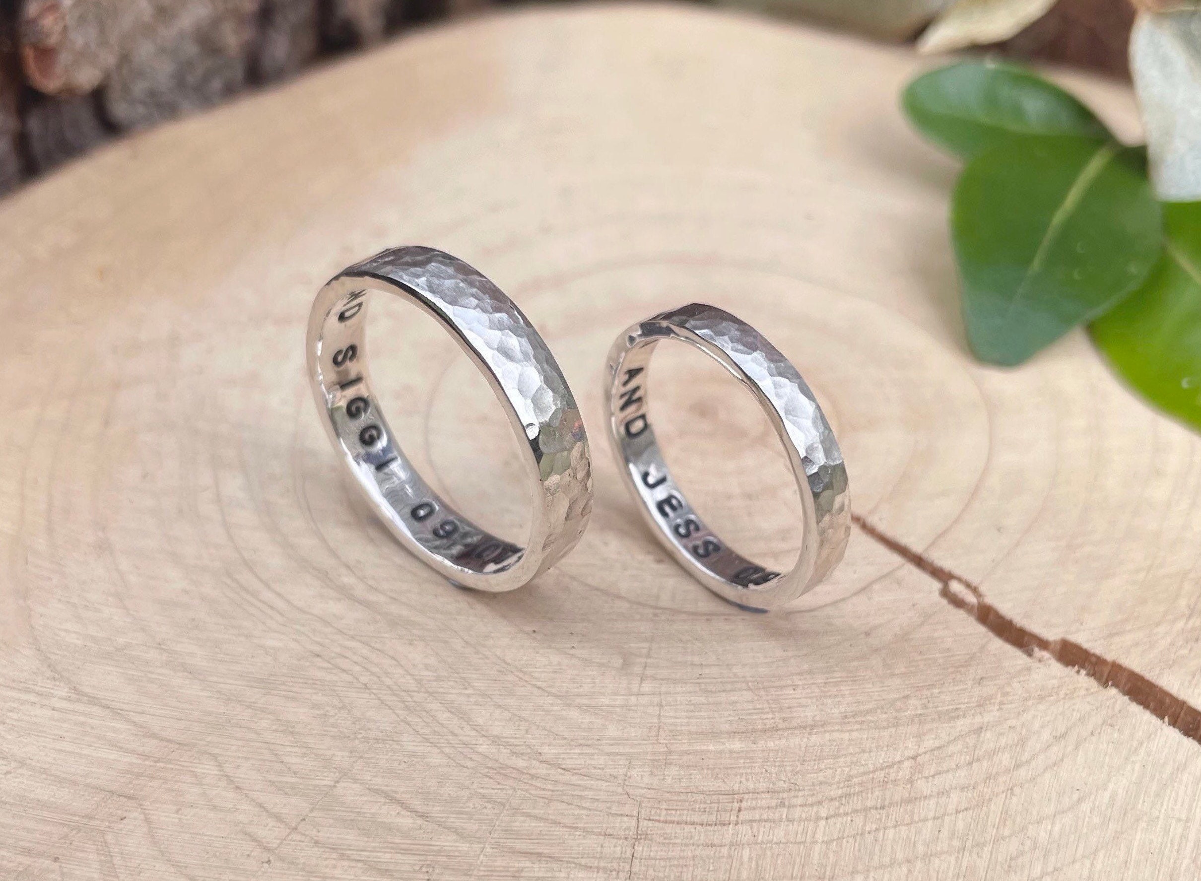Personalised wedding rings discount