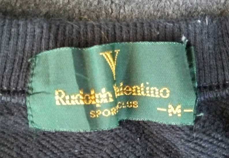 Vtg RUDOLPH VALENTINO Sports Club Crewneck Sweater