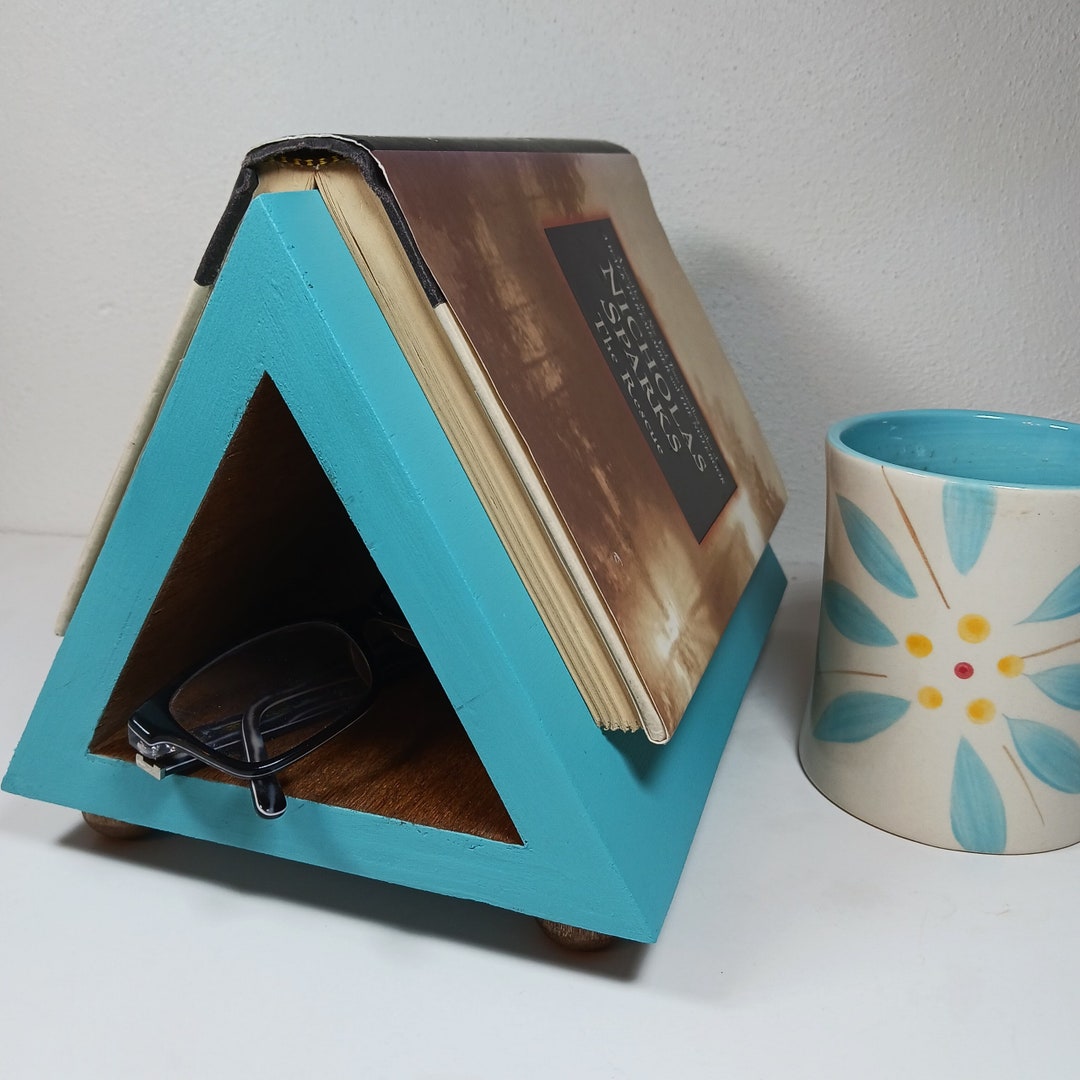 Teal Book Holderbook Page Holderbook Accessorybook Stand & Storage