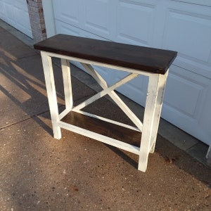 Farmhouse Sofa Table Plans 36x14x34, Farmhouse Accent Table Plans, Farmhouse X Build PDF