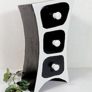 Whimsical Hand-Painted Trinket Box | Charming Jewelry Box | Unique Gift for Her | Black and White