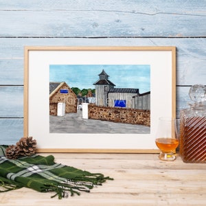 Kilchoman Distillery Watercolour Print | Scottish Distillery Artwork | Distillery Illustration | Scotch Whisky Gifts