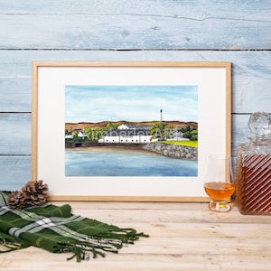 Talisker Distillery Watercolour Print | Scottish Distillery Artwork | Distillery Illustration | Scotch Whisky Gifts | Isle of Skye