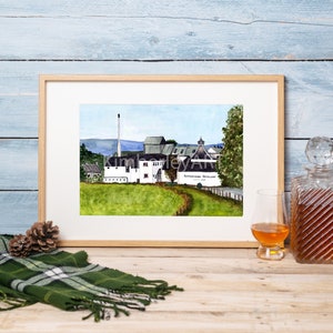 Fettercairn Distillery Watercolour Print | Scottish Distillery Artwork | Distillery Illustration | Scotch Whisky Gifts