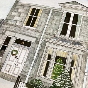 House Painting | House Commission | House Portrait | A4 Size | Bespoke Home Painting | Made to Order | Hand Drawn | Watercolours