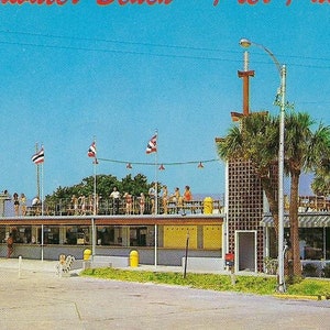 Clearwater Beach - Pier Pavilion, Floride, vintage Chrome Carte postale
