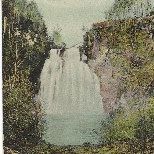 Saddle Falls, Tacoma-Eastern R.R., Washington, Antique Postcard