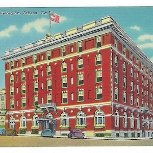Hotel Georgian, Athens, Georgia, vintage Linen Postcard, Inutilisé