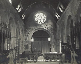 St. Conan's Kirk, Church, Loch Awe, Scotland, Photo Postcard, Lawrie Photo, Antique Postcard