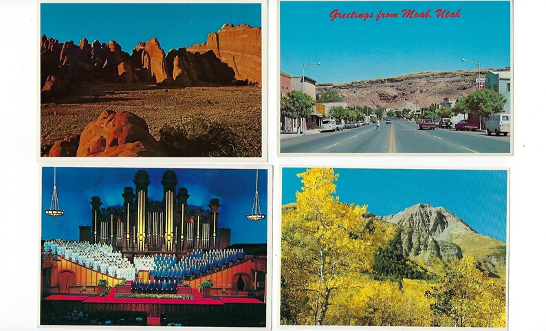 Unused Journals Salt Lake City 20 Vintage Postcards of Utah Moab,Arches Travel Postcard Scrapbooks