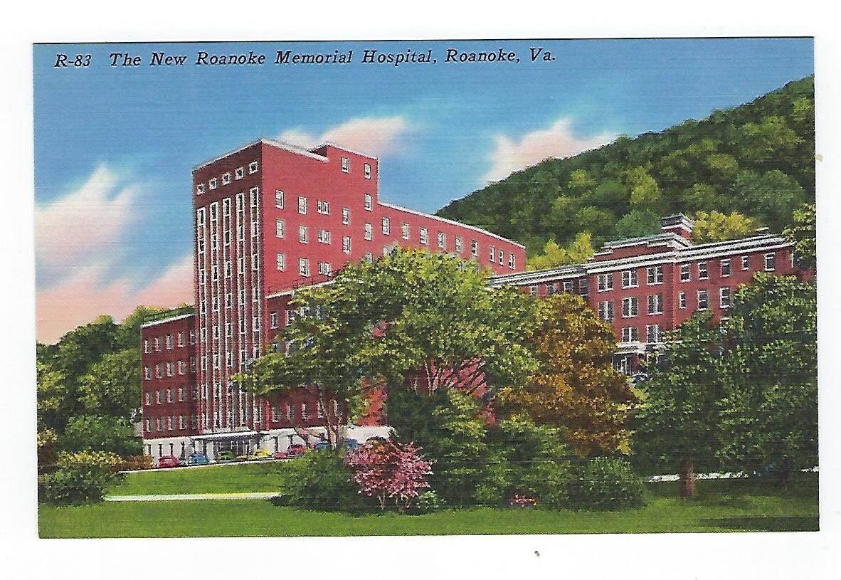 The New Roanoke Memorial Hospital Roanoke Va. Vintage Linen Etsy