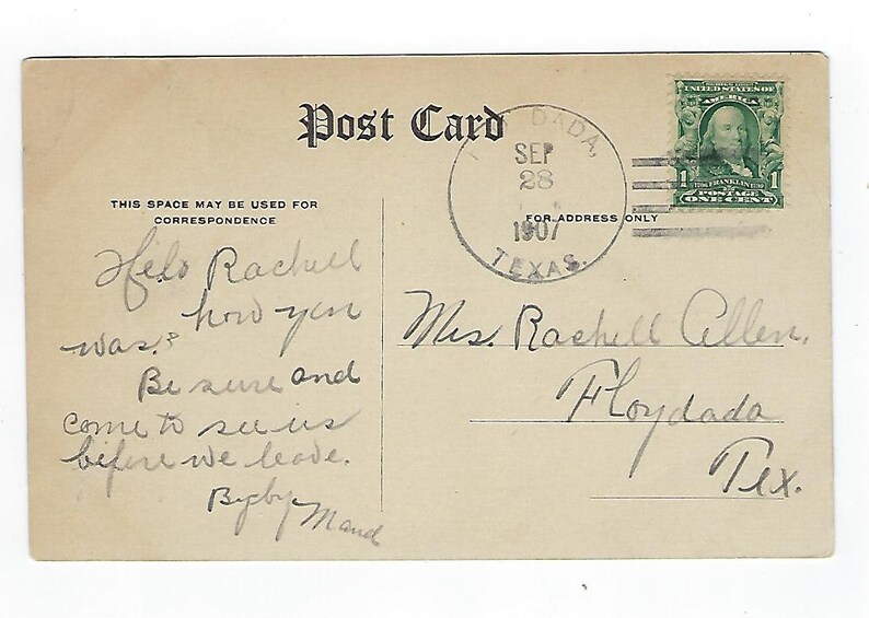 Davenport Ephemera 1907 The Puritans Antique Postcard Artist Signed R.A
