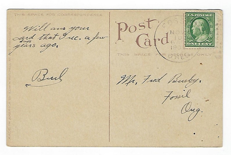 Humorous Postcard Ephemera 937- Four Queens on a Jack Antique Postcard