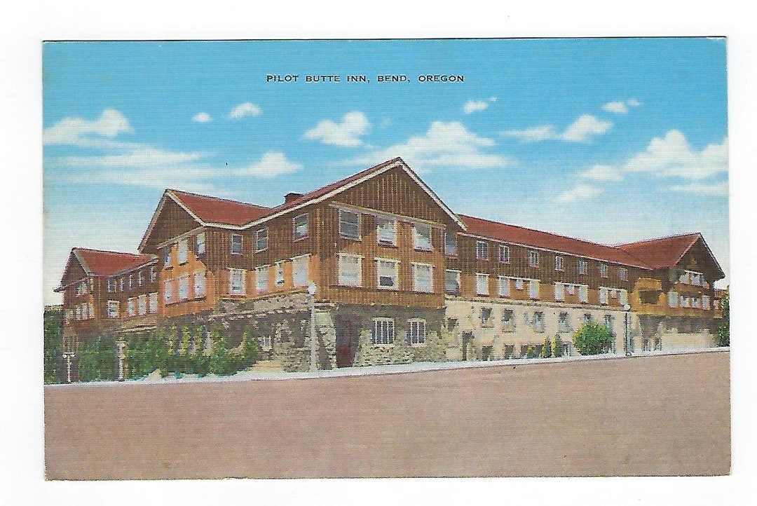 Pilot Butte Inn, Bend, Oregon, Vintage Linen Postcard, Unused Etsy